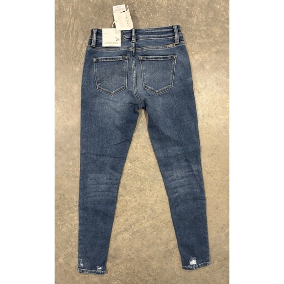 NWT KanCan Jeans Womens Size 24 Mid Rise Super Skinny Stretch Distressed - Picture 2 of 8